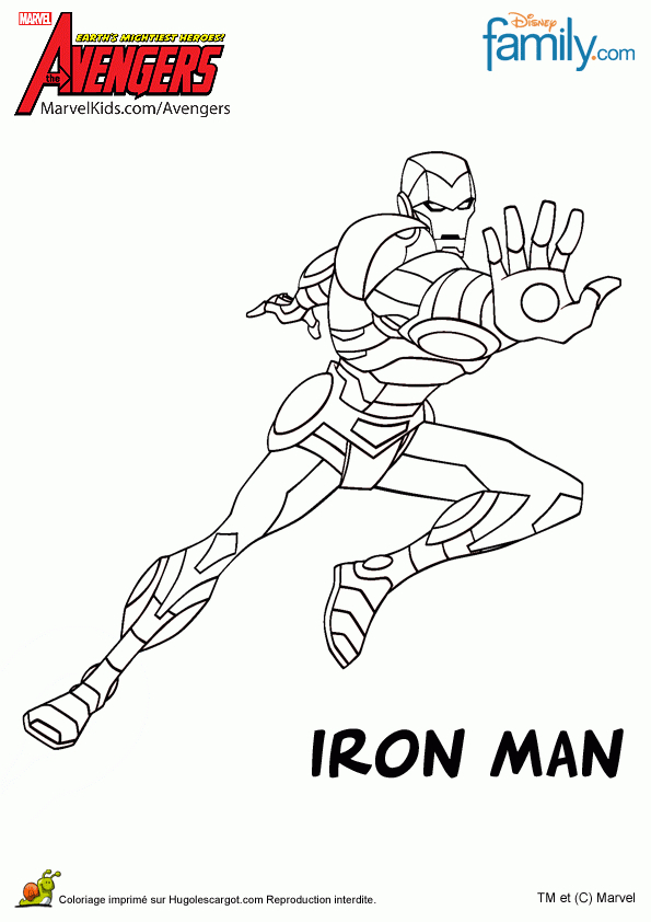 Coloriage Avengers Iron Man | Avengers Coloring Pages à Dessin Des Avengers