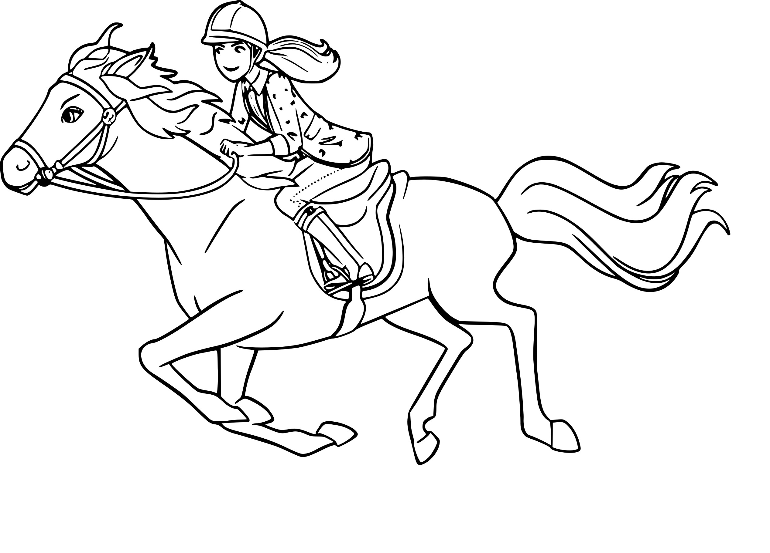 Coloriage Barbie Cheval À Imprimer Gratuit destiné Dessin De Barbie Facile