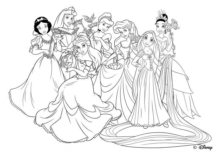 Coloriage Barbie Coeur De Princesse | Coloriage Princesse tout Coloriage De Princesses Disney A Imprimer