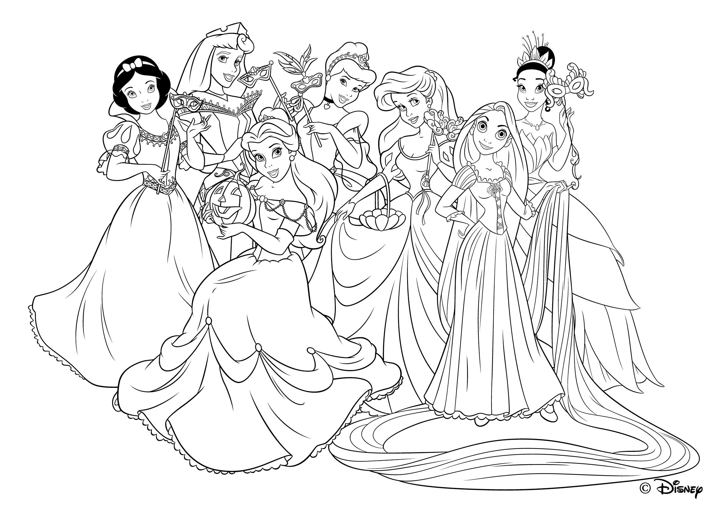 Coloriage Barbie Coeur De Princesse | Coloriage Princesse tout Coloriage De Princesses Disney A Imprimer