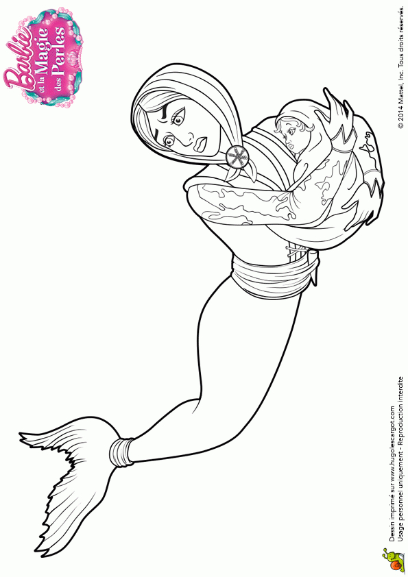 Coloriage Barbie Magie Des Perles Princesse Kidnapee Sur pour Coloriage Barbie Fait Du Surf