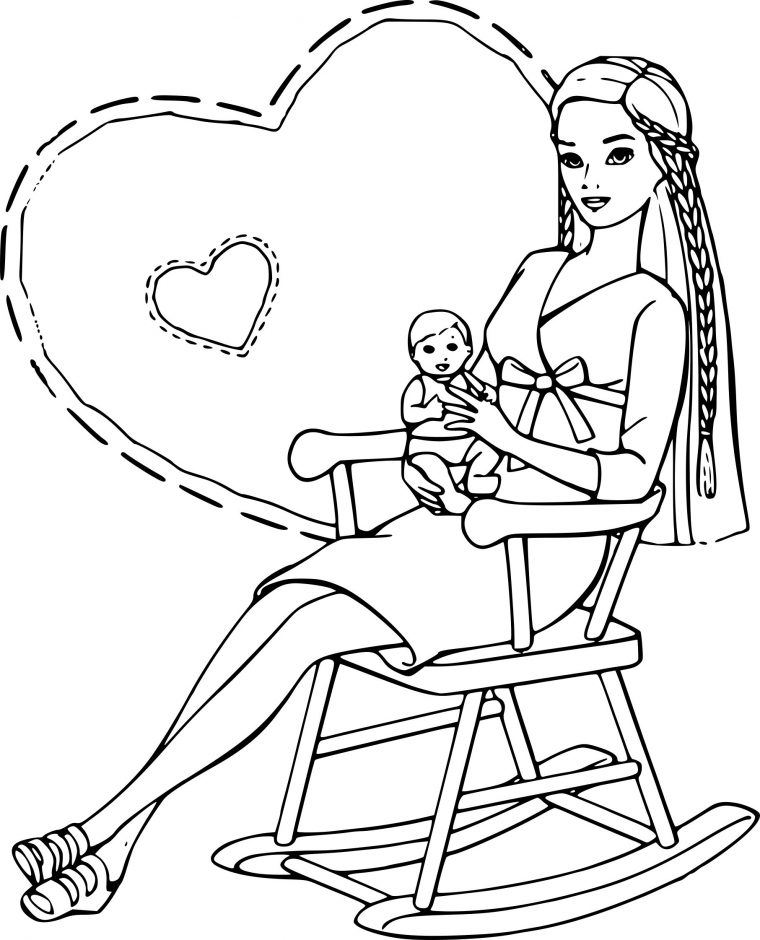 Coloriage Barbie Maman – Jobstips à Dessin De Barbie Facile