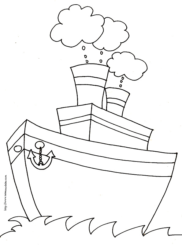 Coloriage Bateau Aux 2 Cheminées – Tête À Modeler dedans Dessin Ancre De Bateau Coloriage Bateau Aux 2 Cheminées – Tête À Modeler dedans Dessin Ancre De Bateau