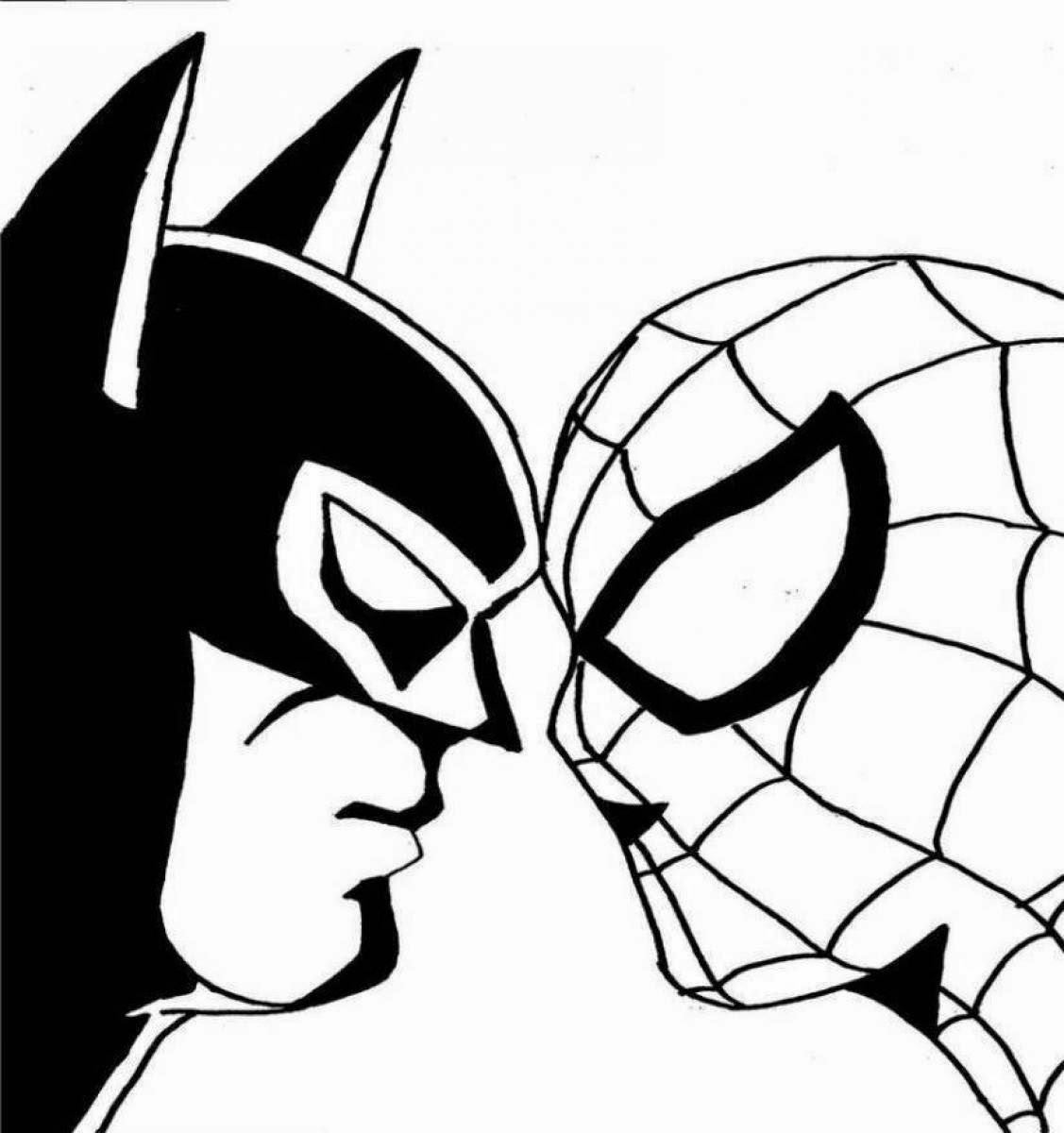 Coloriage Batman Vs Spiderman À Imprimer à Coloriage Batman A Imprimer