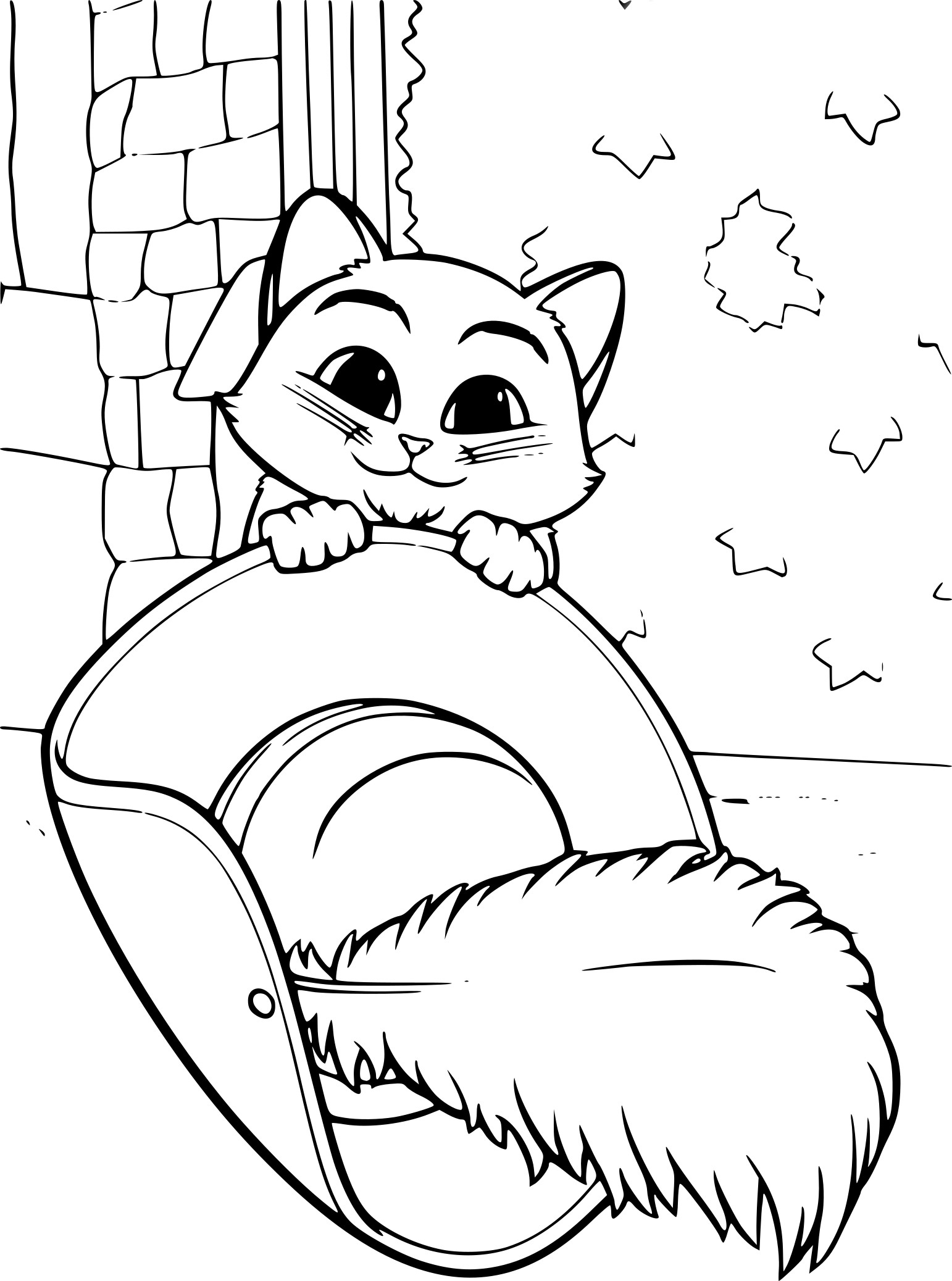 Coloriage Bébé Chat Potté À Imprimer Sur Coloriages avec Dessin A Imprimer De Chat