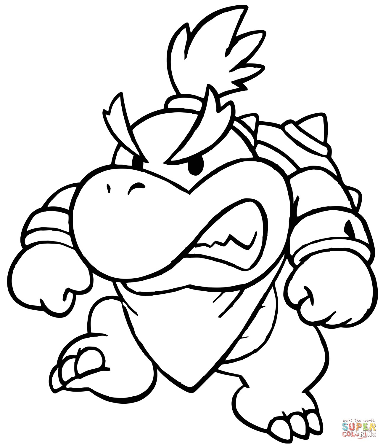 Coloriage Bowser Mario Bowser Jr Drawing At Getdrawings intérieur Coloriage Bowser
