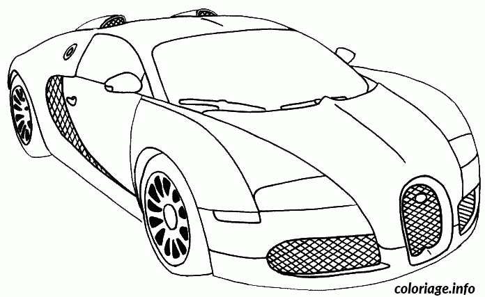 Coloriage Bugatti A Colorier À Imprimer | Dessin Voiture destiné Dessins Voitures À Imprimer