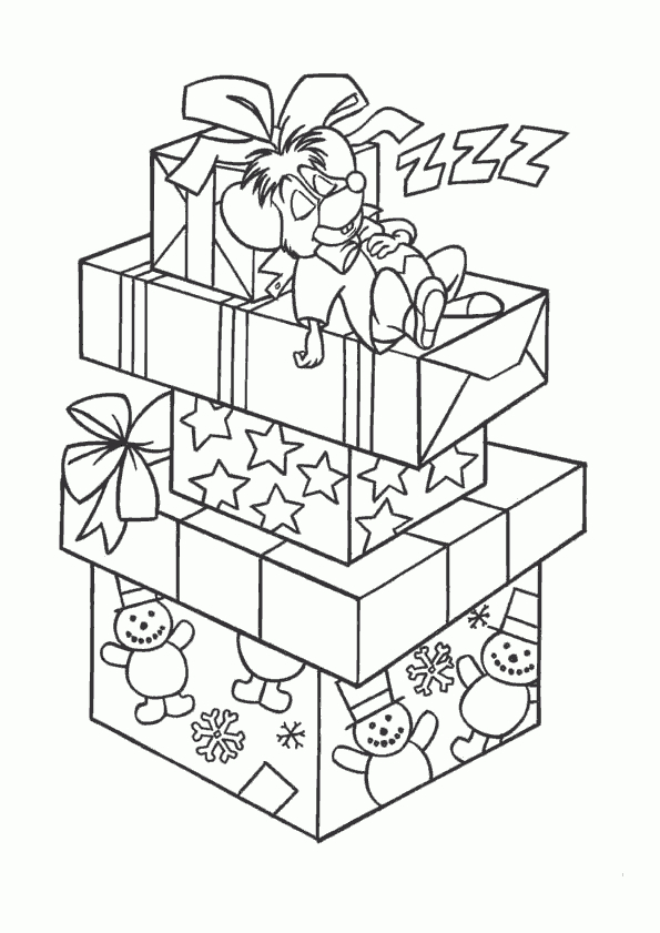 Coloriage Cadeaux Souris Noel Coloriage Sur Hugolescargot intérieur Dessin Cadeau De Noel