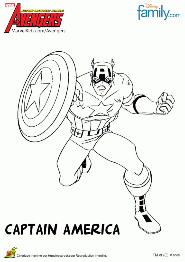 Coloriage Captain America Bouclier serapportantà Coloriage Captain America