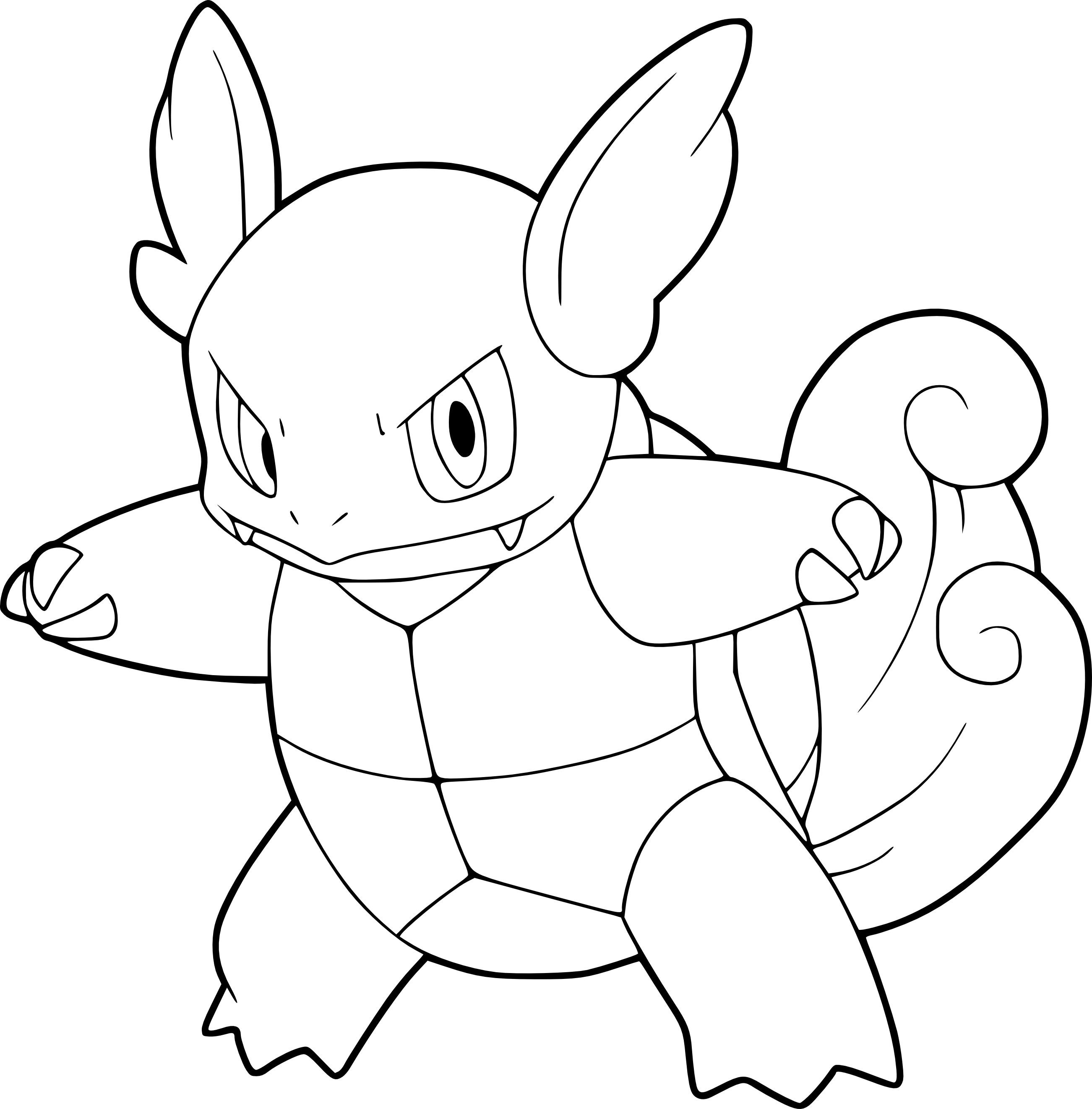 Coloriage Carabaffe Pokemon À Imprimer destiné Coloriage Pokemon