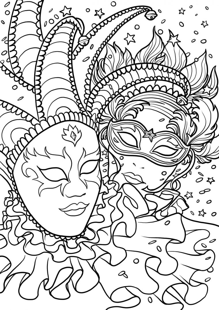 Coloriage Carnaval | Coloriage Carnaval, Coloriage, Dessin concernant Coloriage A Imprimer Gratuit