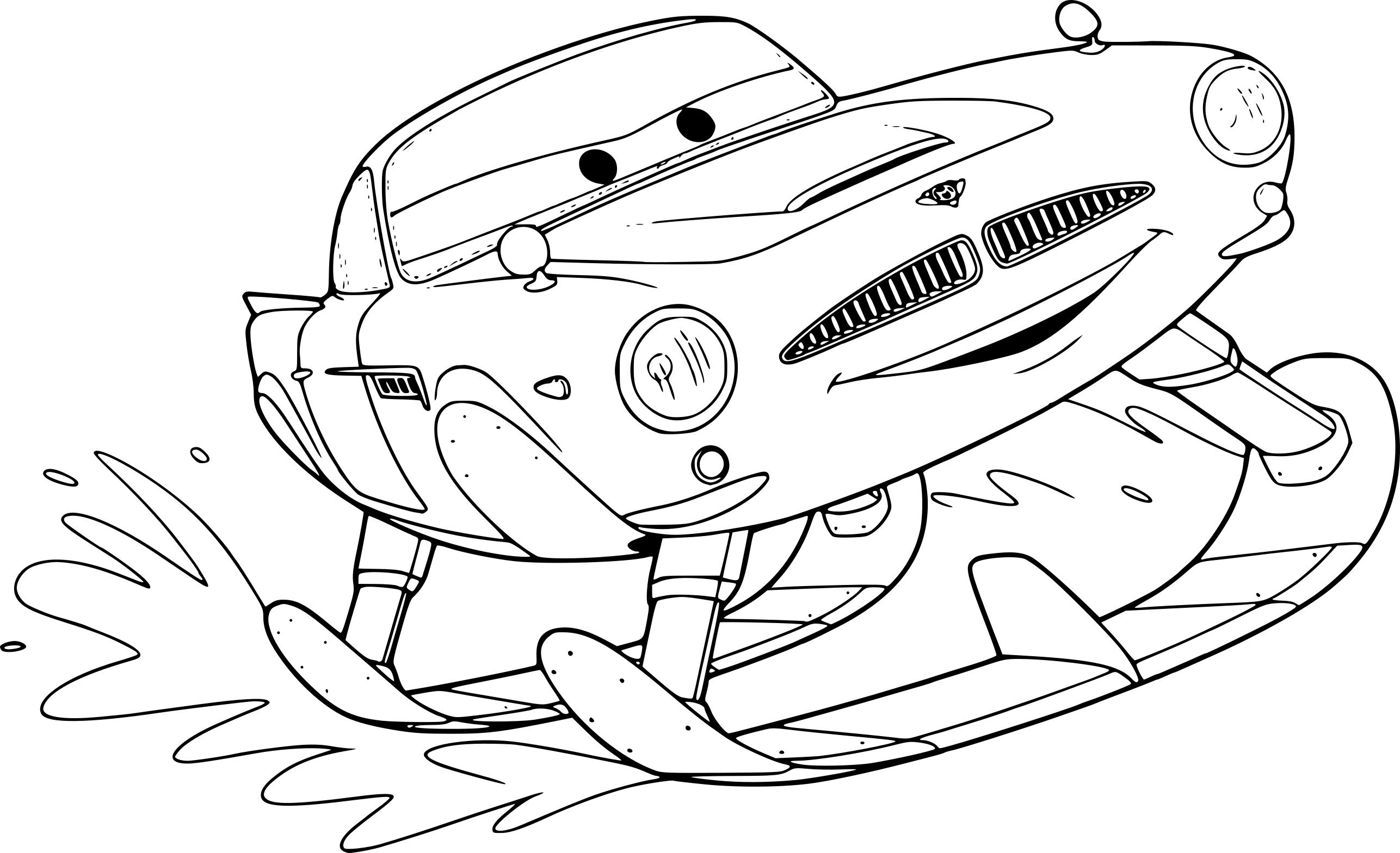 Coloriage Cars Finn Mcmissile À Imprimer Sur Coloriages à Dessin A Colorier Cars