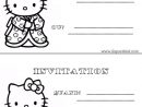Coloriage Carton D'Invitation Hello Kitty : Coloriages à Coloriage A Imprimer Hello Kitty