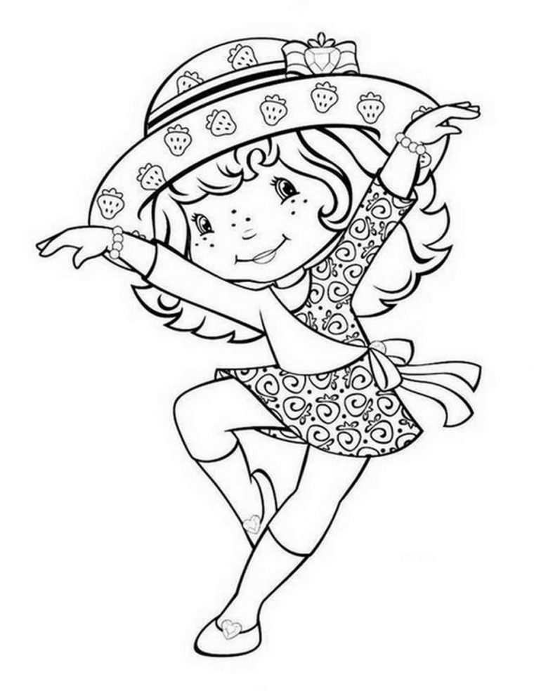 Coloriage Charlotte Aux Fraises dedans Coloriage Charlotte Au Fraise
