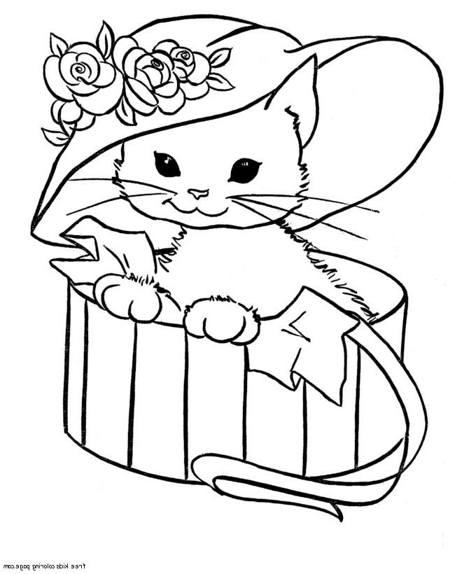 Coloriage Chats Mignons avec Image De Chat A Imprimer