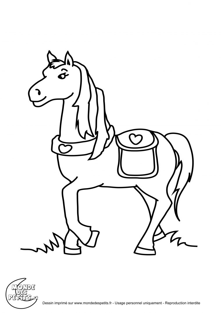 Coloriage Cheval Pour Tout Petit dedans Coloriage À Imprimer De Cheval