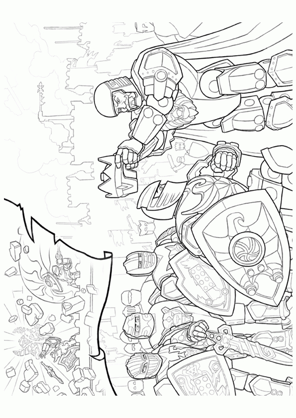 Coloriage Chevaliers Lego 11 Sur Hugolescargot intérieur Coloriage Chevalier À Imprimer