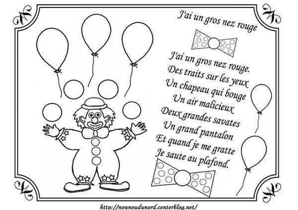 Coloriage Clown pour Nounou Du Nord