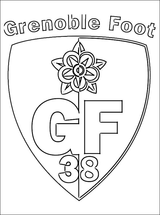 Coloriage Club De Foot Français Grenoble Dessin Gratuit À intérieur Coloriage De Club De Foot