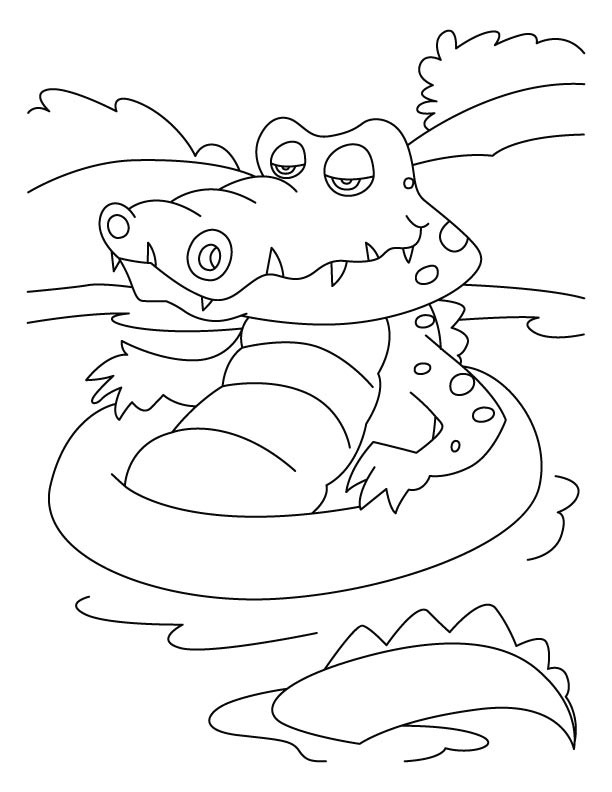 Coloriage Crocodile Dans L'Eau Dessin Gratuit À Imprimer destiné Coloriage Crocodile A Imprimer Gratuit