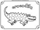 Coloriage Crocodile Et Pour Gommettes concernant Crocodile À Colorier