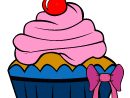 Coloriage Cupcake À La Cerise - Sans Dépasser destiné Cup Cake Dessin