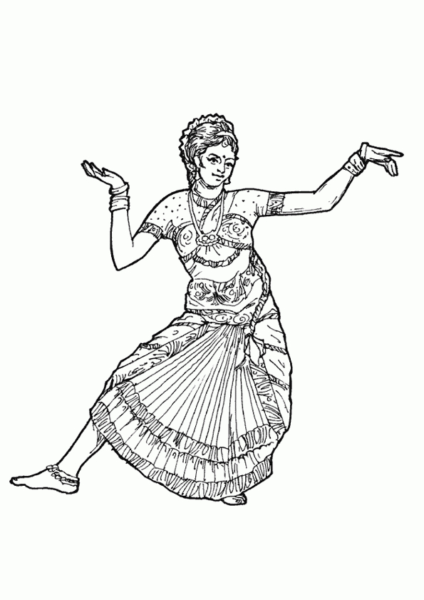 Coloriage Danse Hindou encequiconcerne Coloriage De Danseuse Classique A Imprimer