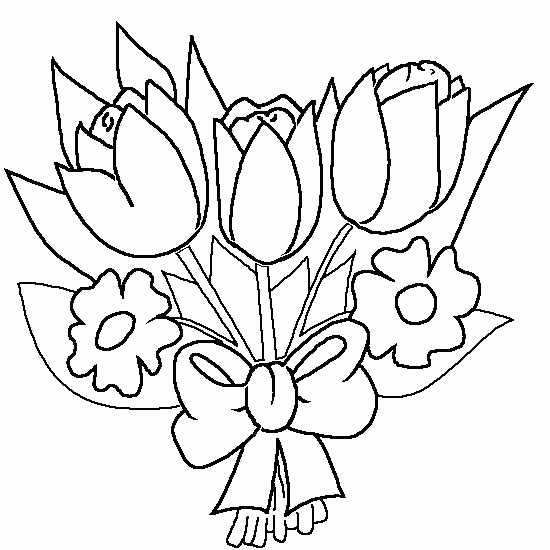 Coloriage De Bouquet De Fleur – Coloriages De Printemps À concernant Coloriage Bouquet De Fleurs A Imprimer