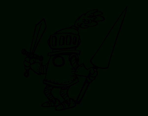 Coloriage De Chevalier Avec Épée Et La Lance Pour Colorier serapportantà Coloriage Épée