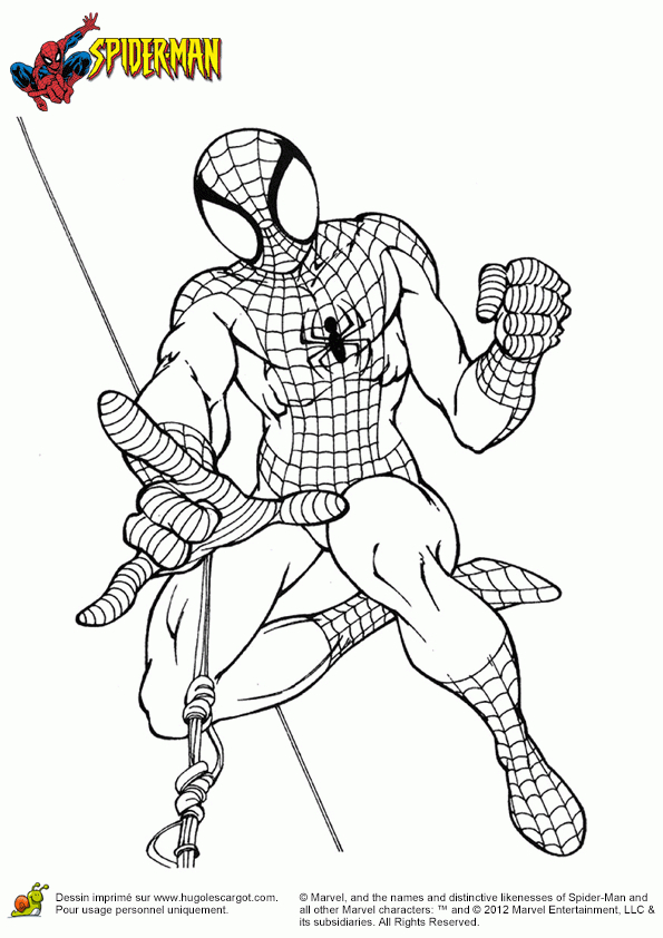 Coloriage De Heros Spiderman 12 | Coloriage dedans Coloriage Super Héros A Imprimer