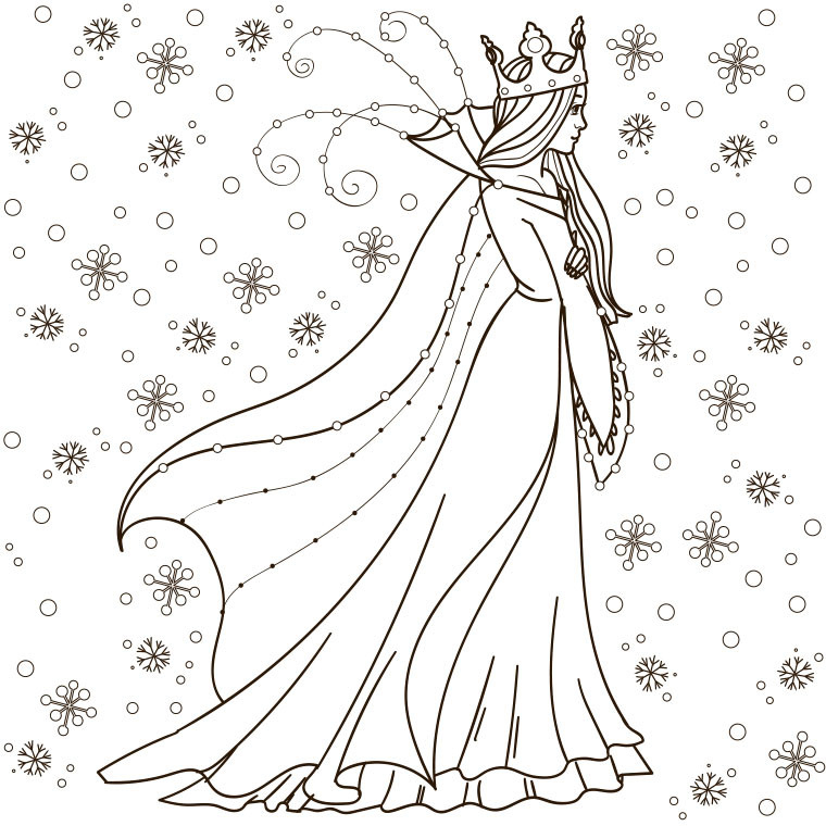 Coloriage De La Reine Des Neiges A Imprimer Gratuit – 3 Design dedans Jeux De Reine Des Neige Gratuit