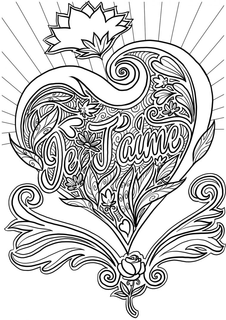 Coloriage De La Saint-Valentin | Coloriage Coeur intérieur Dessin A Imprimer Coeur