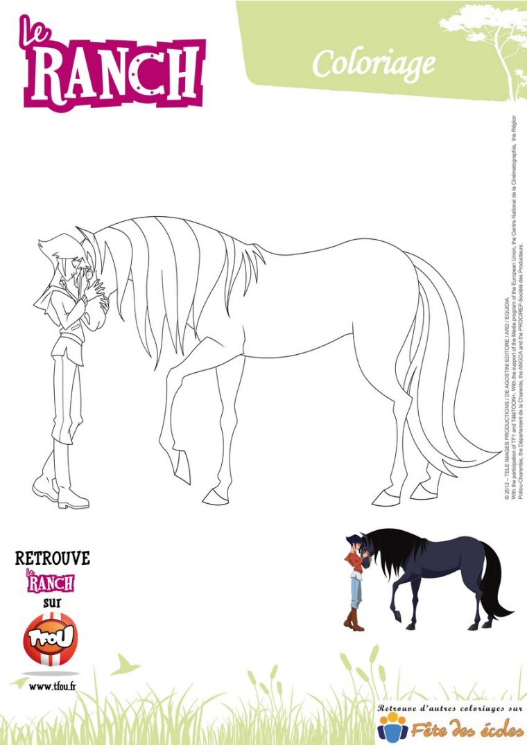 Coloriage De Léna Qui Parle À Mistral, Le Ranch avec Dessin Animé Du Ranch Coloriage De Léna Qui Parle À Mistral, Le Ranch avec Dessin Animé Du Ranch