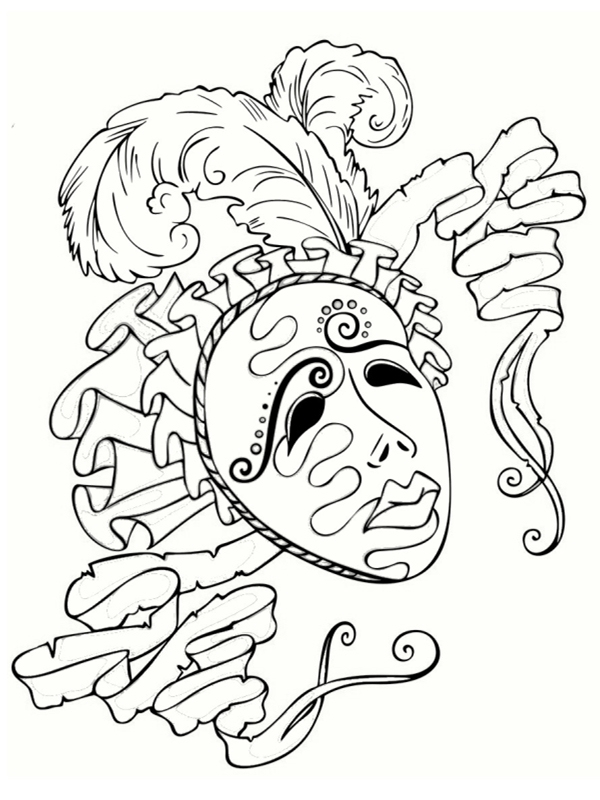 Coloriage De Mardi Gras concernant Coloriage De Carnaval A Imprimer Gratuit