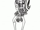 Coloriage De Monster High, Dessin Noir Et Blanc De Frankie avec Coloriage Gratuit Monster High À Imprimer