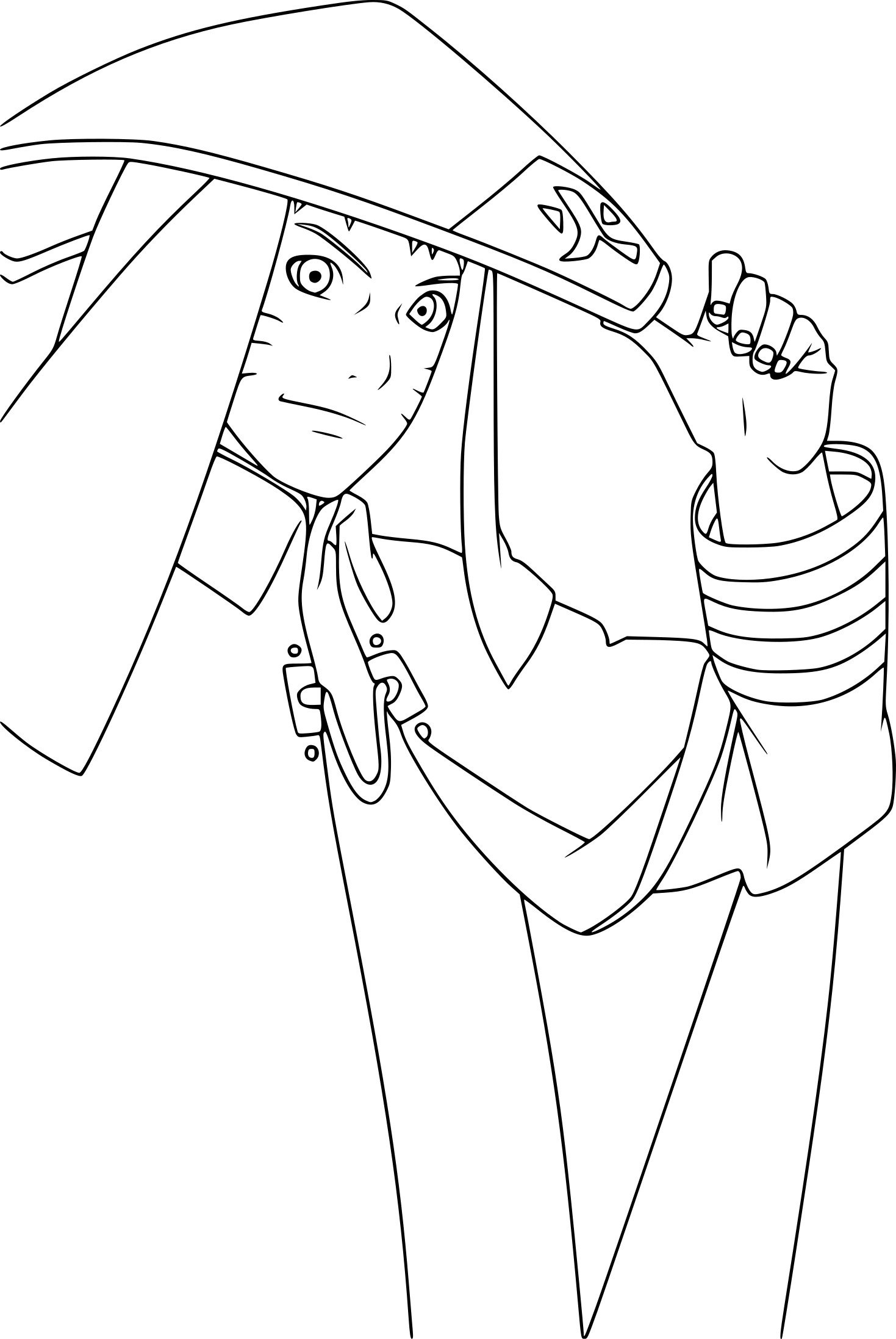 Coloriage De Naruto Hokage À Imprimer Sur Coloriage De serapportantà Dessin De Naruto