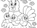 Coloriage De Pâques : La Poule Et Ses Adorables Poussins intérieur Poussin En Dessin