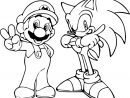 Coloriage De Sonic Et Mario À Imprimer serapportantà Dessin À Imprimer Mario