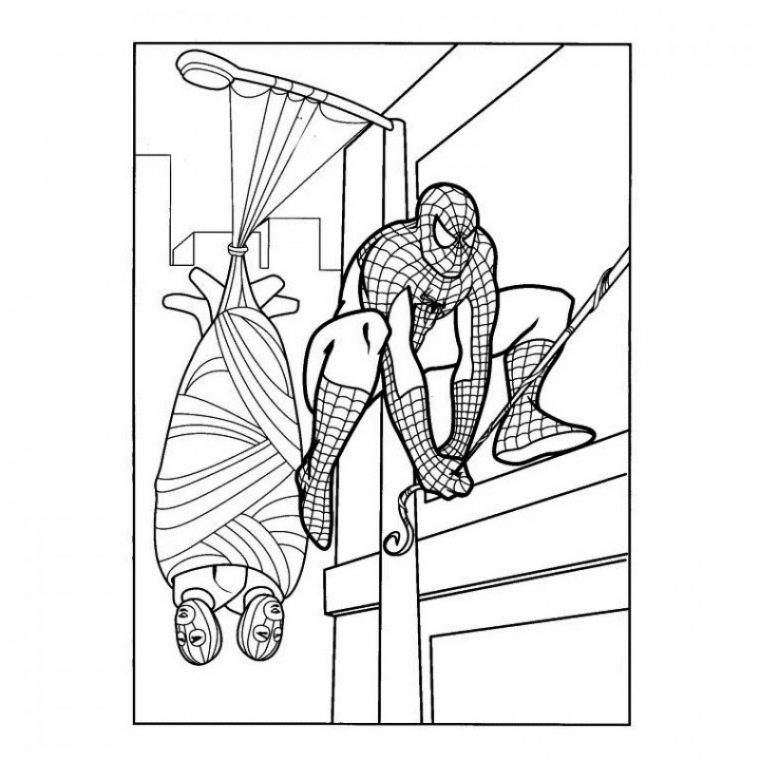 Coloriage De Spiderman #7 destiné Coloriage Spiderman