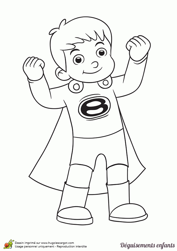 Coloriage Deguisement Enfant Superman avec Coloriage Pour Garçon De 7 Ans