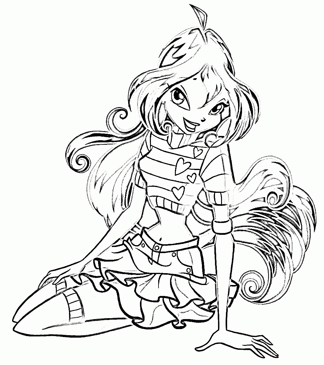 Coloriage Des Animaux Des Winx | Haut Coloriage Hd-Images avec Coloriage En Ligne Winx