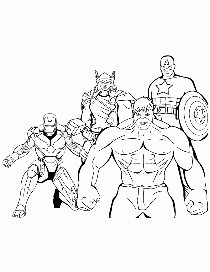 Coloriage Des Avengers à Coloriage Avangers