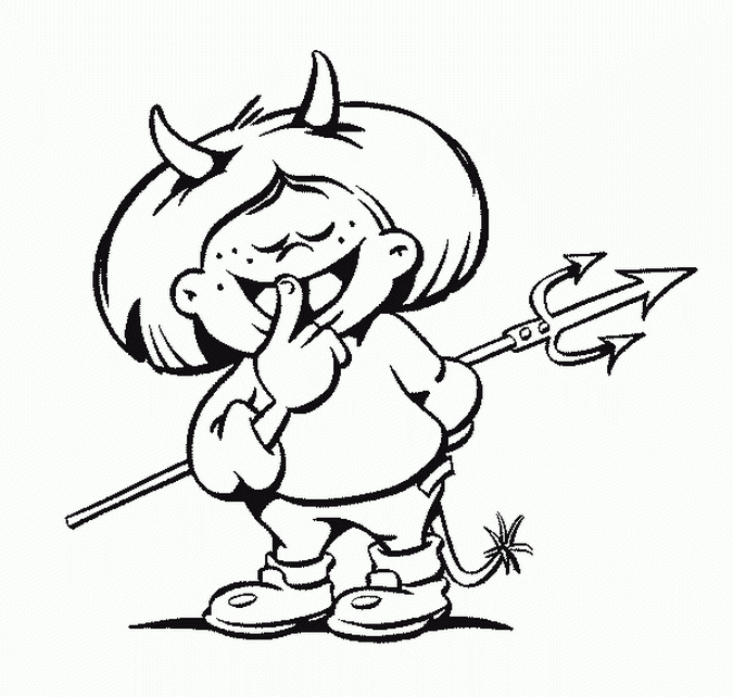 Coloriage Diable À Imprimer Pour Les Enfants – Cp09356 pour Dessin Du Diable