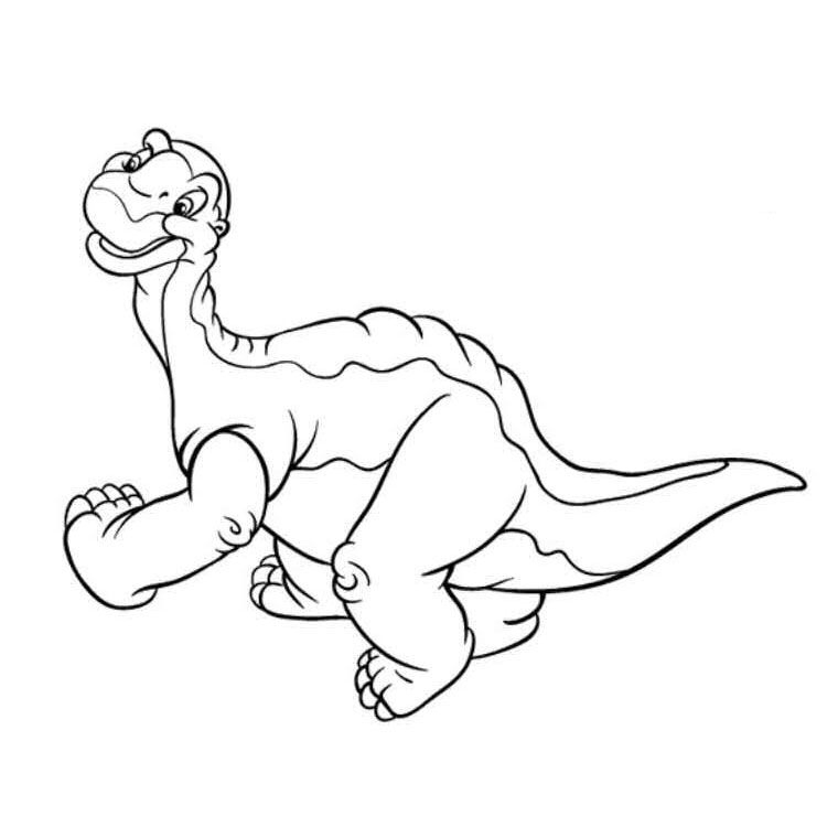 Coloriage Dinosaure Petit Pied | Coloriage Dinosaure serapportantà Coloriage De Dinosaure Gratuit