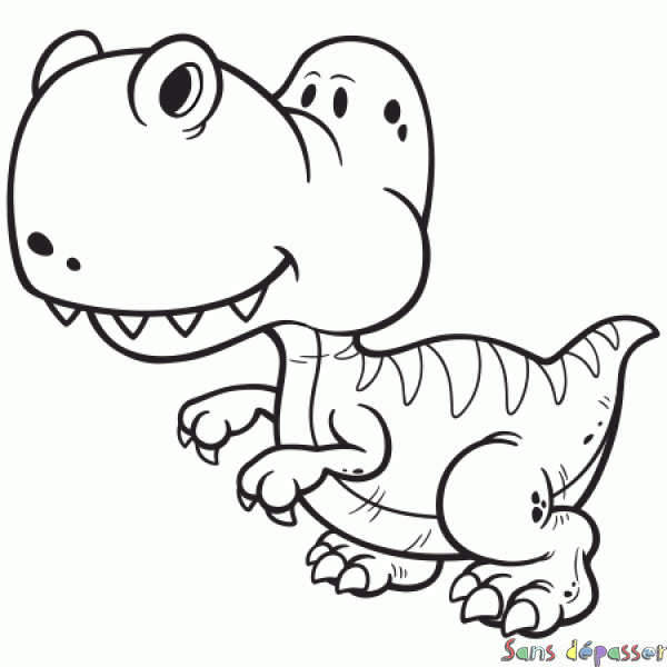 Coloriage Dinosaure – Sans Dépasser dedans Dinausore Coloriage
