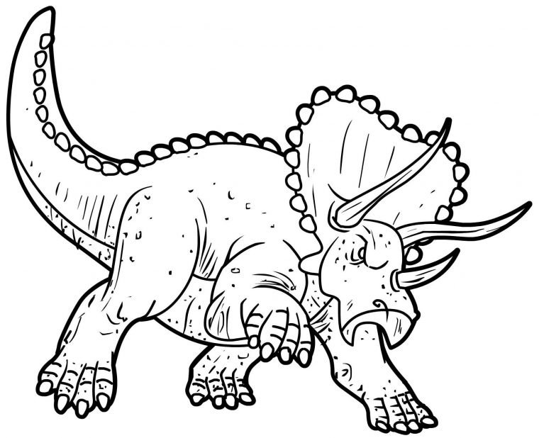 Coloriage Dinosaure Triceratops – 1001 Animaux serapportantà Dessin À Colorier Dinosaure