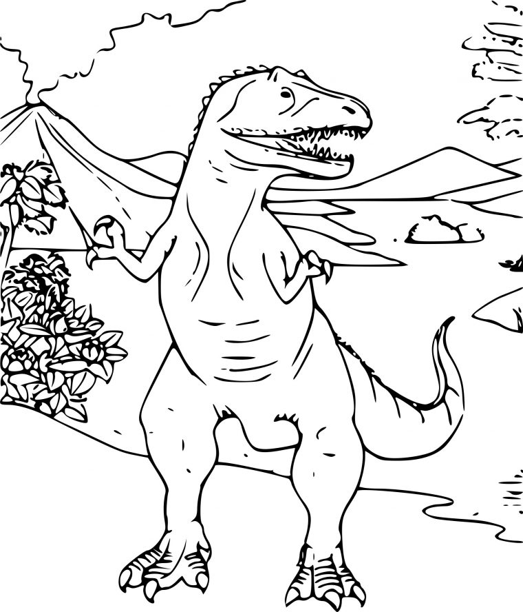 Coloriage Dinosaure Tyrannosaure À Imprimer Sur Coloriages concernant Coloriage Dinosaure