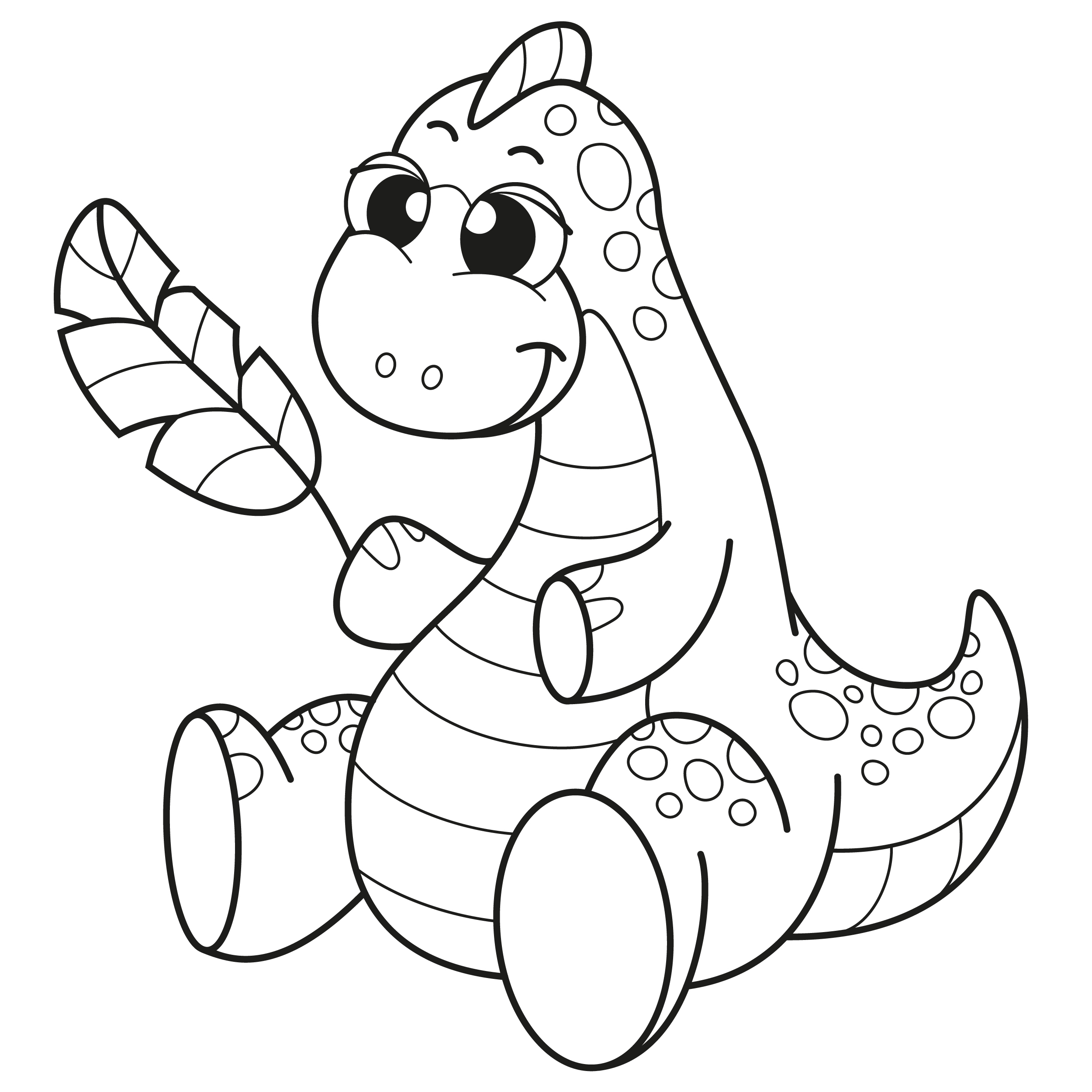 Coloriage - Dinosaures : Dinosaure 15 - 10 Doigts encequiconcerne Dinausore Coloriage