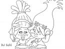 Coloriage Dj Suki Et Princesse Poppy | Coloriage concernant Dessin De Troll