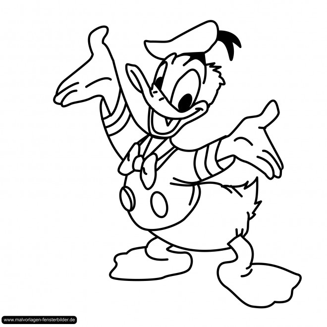 Coloriage Donald Duck Dessin Gratuit À Imprimer intérieur Coloriage Donald Duck